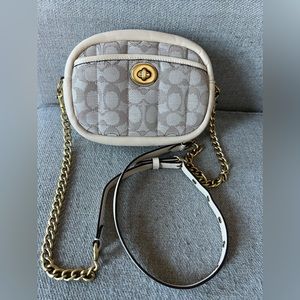 Cream Coach Small Purse
